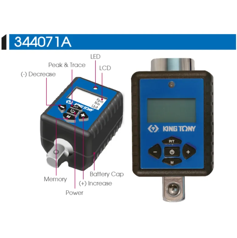Adaptateur De Couple Electronique 1/2" 40-200Nm King Tony - 344071A
