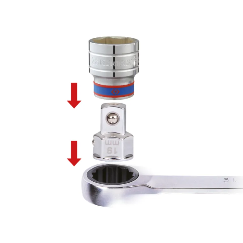Adaptateur Douilles 1/2" Sur Clé Mixte À Cliquet 19Mm King Tony - 373204R