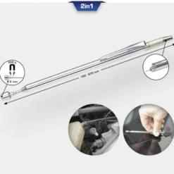 Aimant télescopique 2 en 1 6mm 500g L150 - 675mm BRILLIANT TOOLS - BT115903