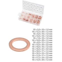 Assortiment de joints cuivre 10 - 24 mm 150 pièces KS TOOLS 970.0040