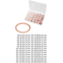 Assortiment de joints cuivre 9-36 mm 300 pcs KS TOOLS 970.0140
