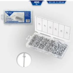 Assortiment de rivets aveugles 400 pcs 24-32-4-48mm BRILLIANT TOOLS - BT066950