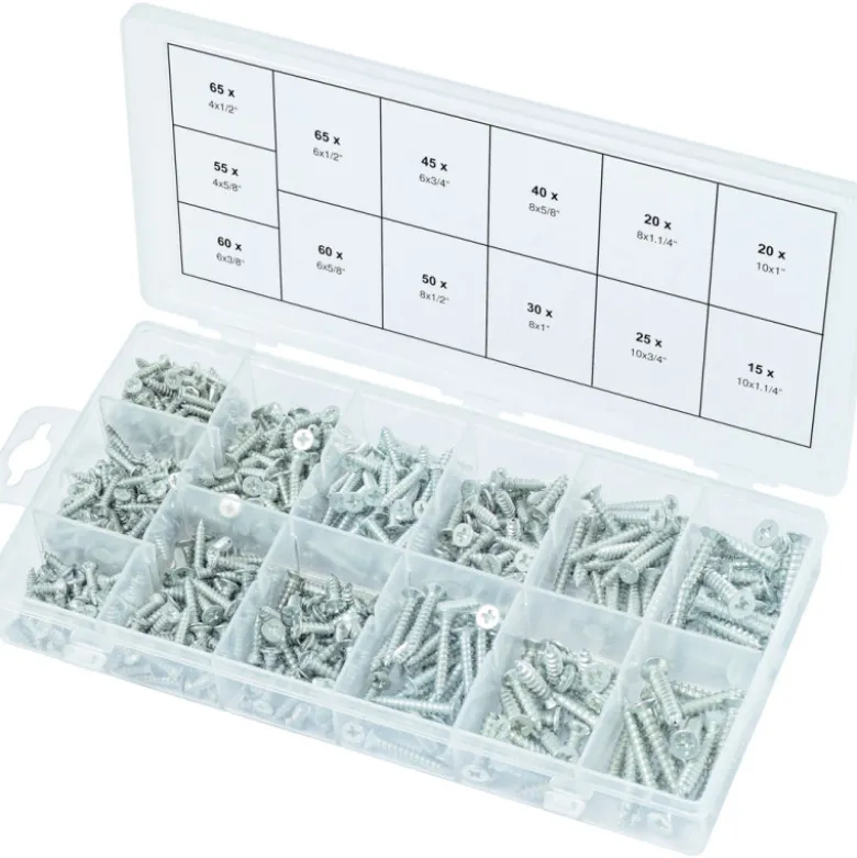 Assortiment de vis auto-taraudeuses bois 550 pièces KS TOOLS 970.0430