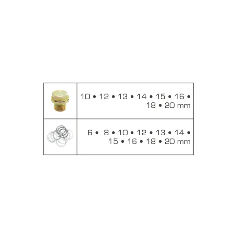Assortiment de vis de vidange et joints 534pcs BRILLIANT TOOLS - BT711200