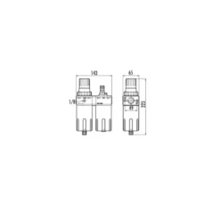 Bloc filtre régulateur lubrificateur FRL 1/2