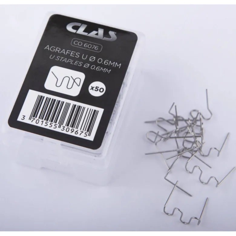 Boite de 50 agrafes u ø 0.6 mm CLAS CO 6076
