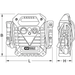 Booster à batterie 12V/24V 5000 / 2500 A KS TOOLS 550.1820