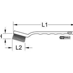Brosse acier pour bougies à 2 rangées KS TOOLS 201.2315