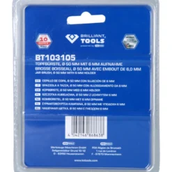 Brosse boisseau 50mm queue de serrage 6mm BRILLIANT TOOLS - BT103105