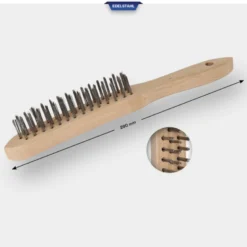 Brosse métallique acier inoxydable à 3 rangées 290mm BRILLIANT TOOLS - BT706003