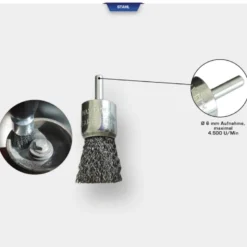 Brosse pinceaux 25mm queue de serrage 6mm BRILLIANT TOOLS - BT103104