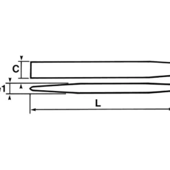 Burin Profil Constant 200 Mm Avec Clip Inox Fme SAM Outillage - 3-200-A-FME