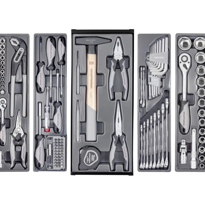 Caisse d’outils Basic-Line 1/4" et 1/2" 106 outils KRAFTWERK - 206.000.100