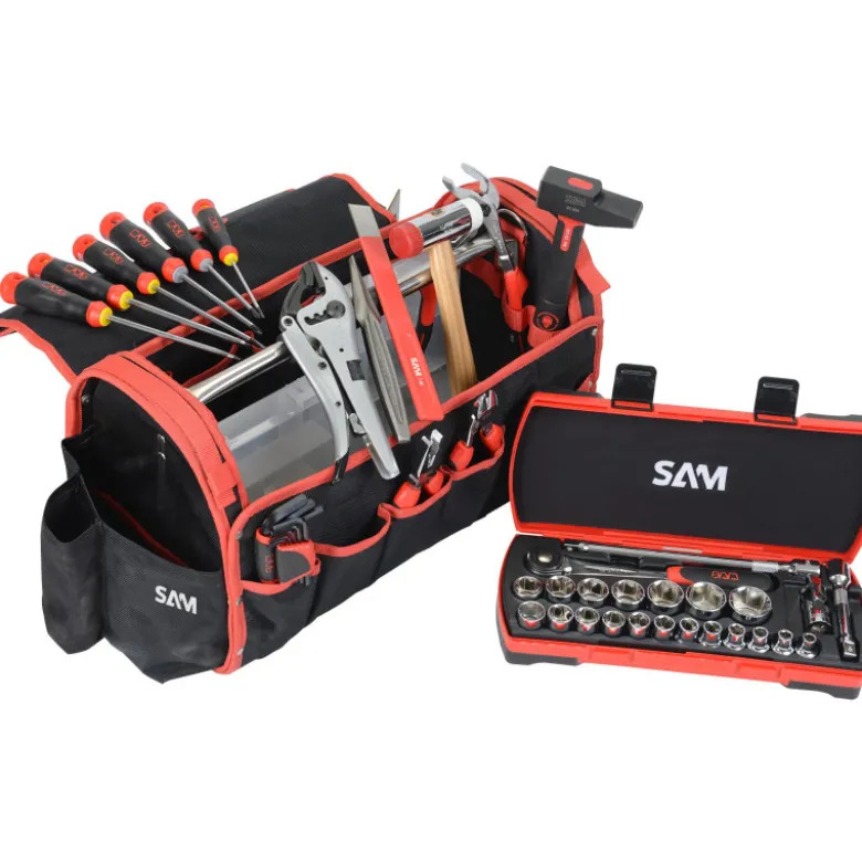 Caisse Textile 39 Litres - 38 Outils - SAM Outillage - CPP-38BAG