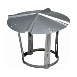 Chapeau double paroi inox/inox pour fuel ou gaz intérieur ou extérieur Ø153 à 300mm - SOVELOR