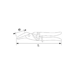 Cisaille A Tole Bichantourneuse 250 mm Coupe A Gauche SAM Outillage - 358-25-G