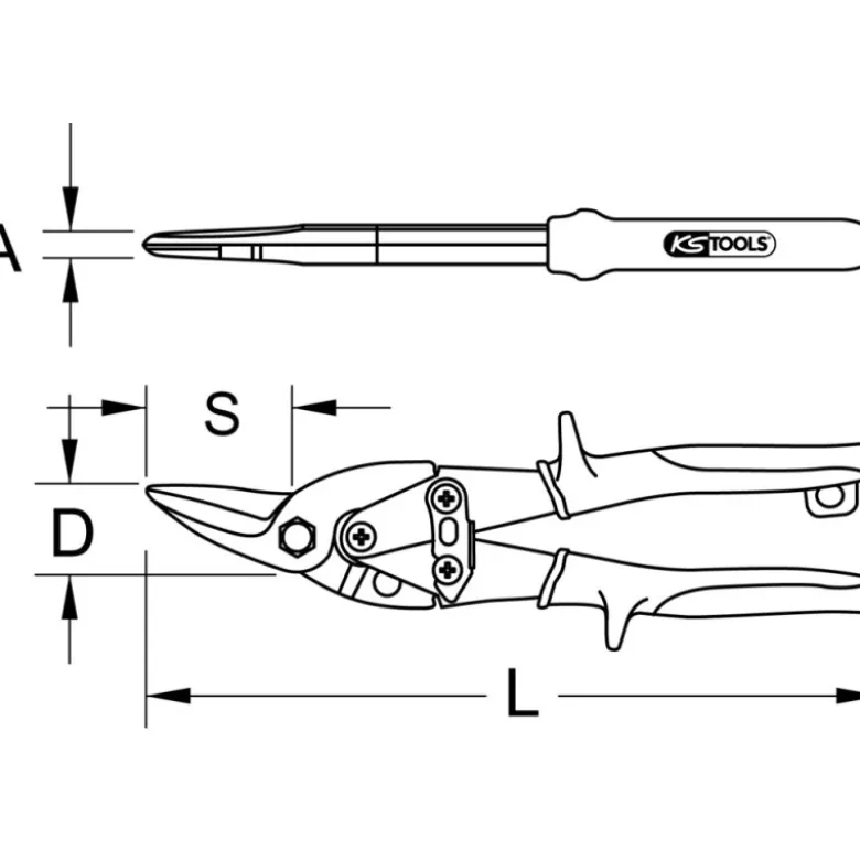 Cisaille à tôle 280mm KS Tools