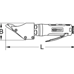 Cisaille à tôle pneumatique droite KS TOOLS 515.3055