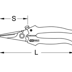 Ciseau droit modèle court 145mm KS Tools - 118.0075