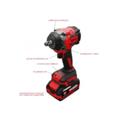 Clé à Chocs Brushless 1/2'' 850 Nm en Coffret, 2 Batteries 18V 4Ah KS TOOLS - 515.4710F