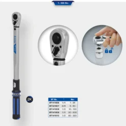 Clé dynamométrique à cliquet réversible 1/4“ 1-25Nm BRILLIANT TOOLS - BT141906