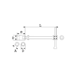 Cle A Bequille A Cardan 6 Pans 3/8'' SAM Outillage