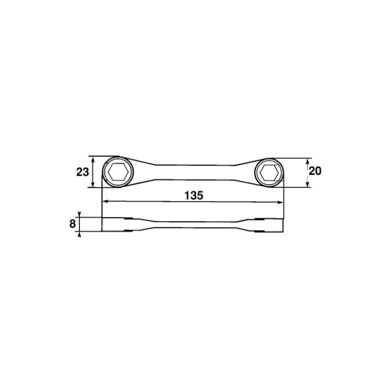 Cle Coudee Magnetique Porte-Embouts 1/4'' 5/16'' SAM Outillage - 105-PEV
