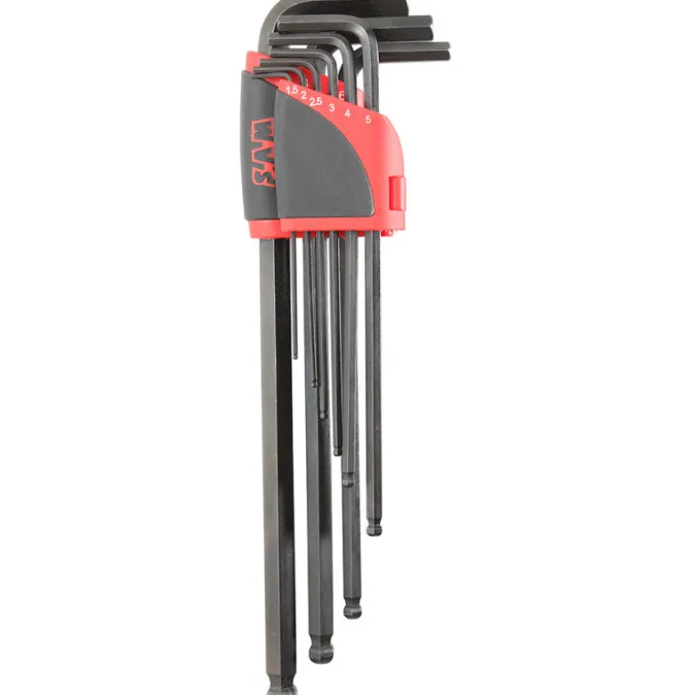 Cle Male Extra-Longues A Tete Spherique - Jeu De 9 SAM Outillage - 67-AR9AL