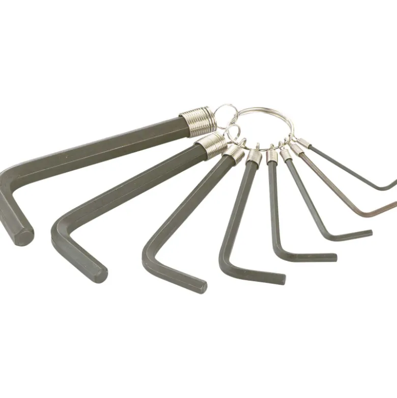 Cle Male 6 Pans Courte Coudee Sur Anneau En Mm - Jeu De 8 SAM Outillage - 62-AN81