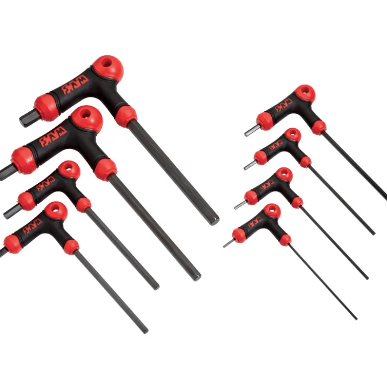 Cle Male 6 Pans Spherique A Poignee - Jeu De 8 SAM Outillage - 67PT-J8