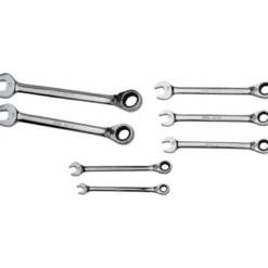 Cle Mixte A Cliquet Brillante Sd De 8 A 19 Mm - Jeu De 7 SAM Outillage - 50-C-J7