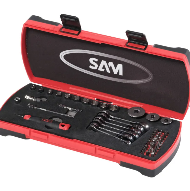 Cle Mixte A Cliquet Et Douille - Coffret De 54 SAM Outillage - CP-54