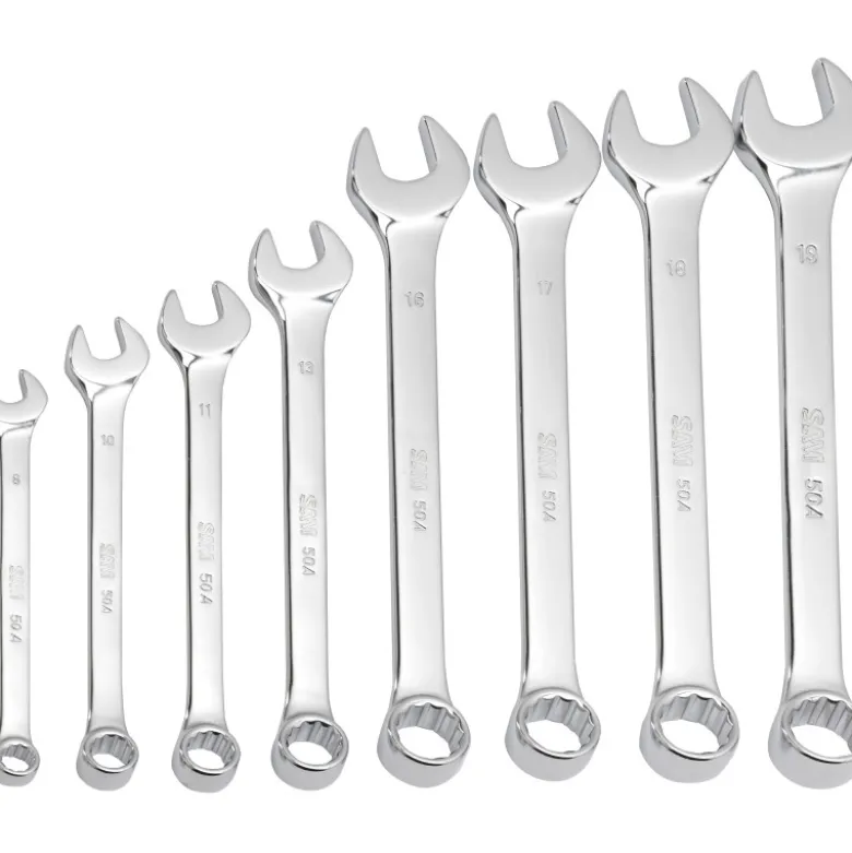 Cle Mixte De 8 A 19 Mm - Brillante - Jeu De 9 SAM Outillage - 50A-J9
