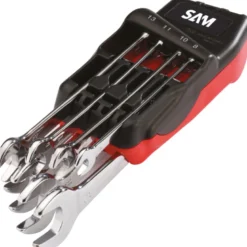 Cle Mixte Extra-Fine De 8 A 19 Mm Sur Ratelier - Jeu De 8 SAM Outillage - 50N-J8