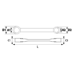 Cle Polygonale A Cliquet 4 En 1 - Jeu De 4 SAM Outillage - 106CP-J4
