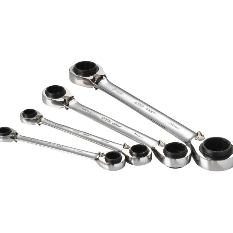Cle Polygonale A Cliquet 4 En 1 - Jeu De 4 SAM Outillage - 106CP-J4