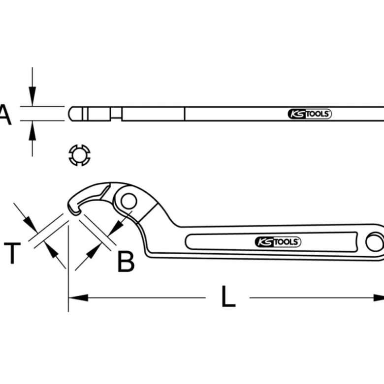 Clé à ergot articulée KS TOOLS