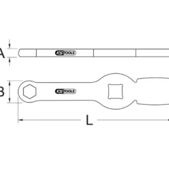 Clé à frapper 3/4'' 12 pans pour cardan MAN, 19 mm KS TOOLS 460.5250