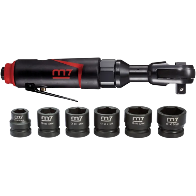 Cliquet Pneumatique 1/2" + 6 Douilles M7 - NE483MA