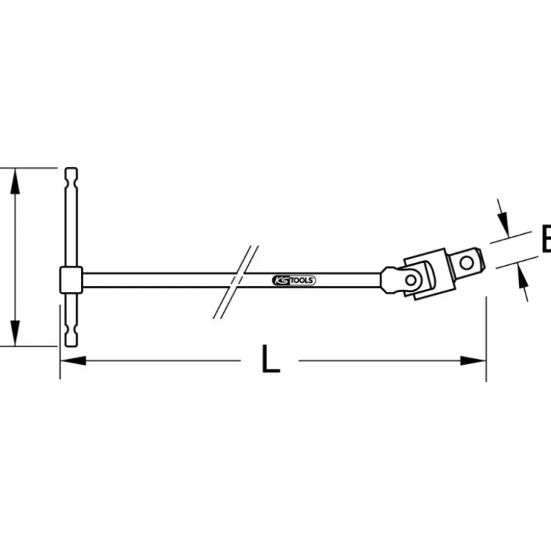 Clé longue à carré d’entraînement KS TOOLS