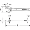 Clé à molette bi-matière à ouverture large KS TOOLS 577.0202