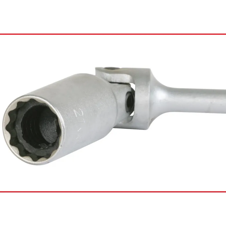 Clé à poignée longue à cardan 12 pans spéciale bougies KS TOOLS