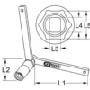 Clé pour amortisseurs de cabine Volvo KS TOOLS 455.0090