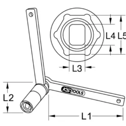 Clé pour amortisseurs de cabine Volvo KS TOOLS 455.0090
