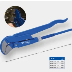 Clé serre-tubes suédoise 1/2" coudée à 45° BRILLIANT TOOLS - BT067112