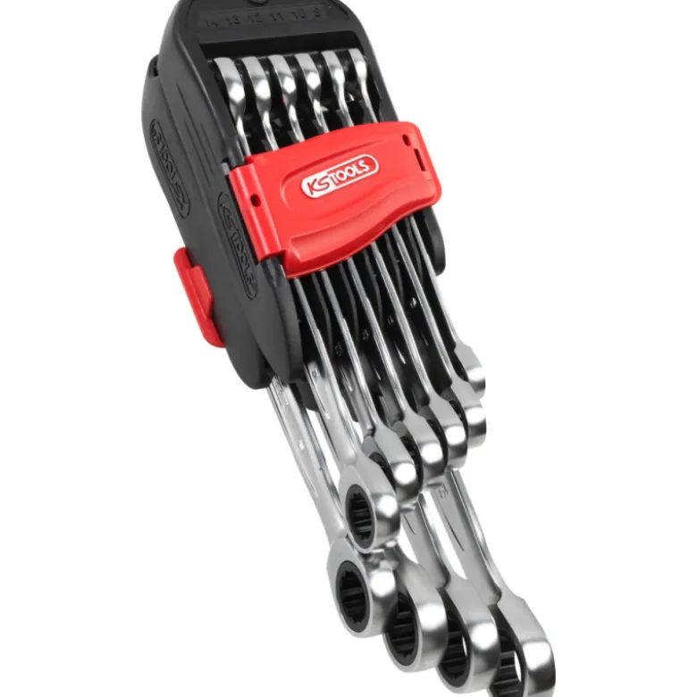 Clés mixtes droites à cliquet gear plus 10 pièces KS TOOLS 503.4250