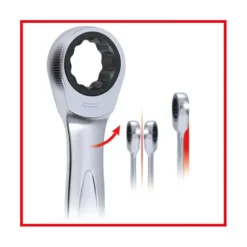 Clés mixtes droites à cliquet gear plus 5 pièces KS TOOLS 503.4255