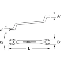 Clés polygonales contre coudés en pouces KS TOOLS