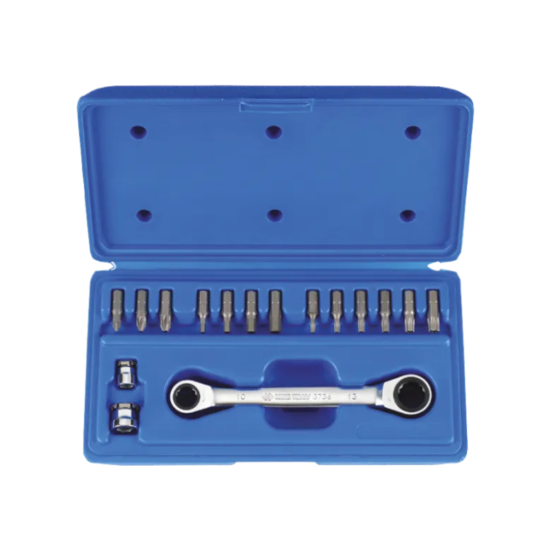 Coffret Clé À Cliquet Porte-Embout + 13 Embouts King Tony - 1014CQ