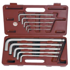Coffret de 10 clés mâles 6 pans à tête sphérique extra longue KRAFTWERK 3606